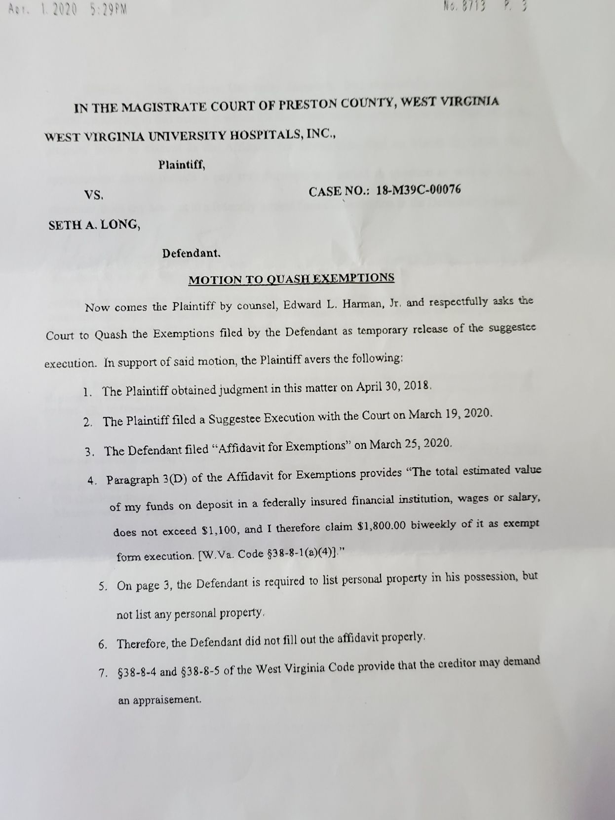 Motion to Quash Exemptions p1.jpg